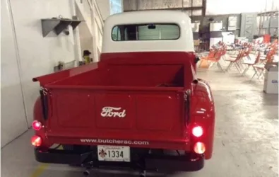 photo of backside of the1951 Butcher AC truck