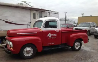 photo of driver-side of the1951 Butcher AC truck