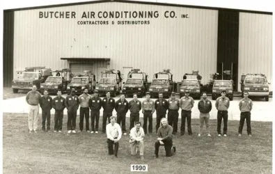 Picture of the Butcher AC company building in 1990