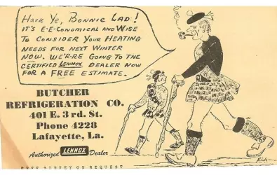 Photo of an old Butcher AC advertisment