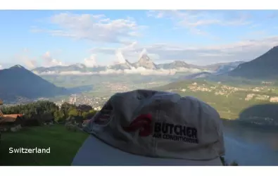 A Butcher AC hat photographed in Switzerland