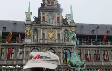 a Butcher AC hat photographed in Belgium