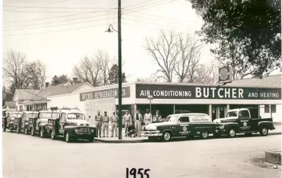Picture of the Butcher AC company building in 1955