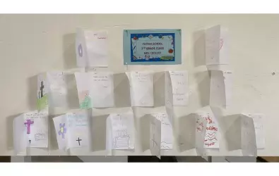 Photo of thank you notes from Fatima