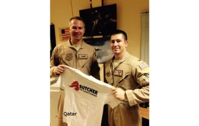 American soldiers photographed holding a Butcher t-shirt