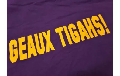 photo of an LSU t-shirt