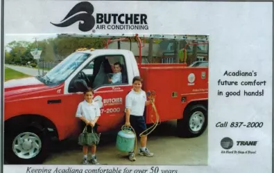 A photo scan of an old Butcher AC advertisement
