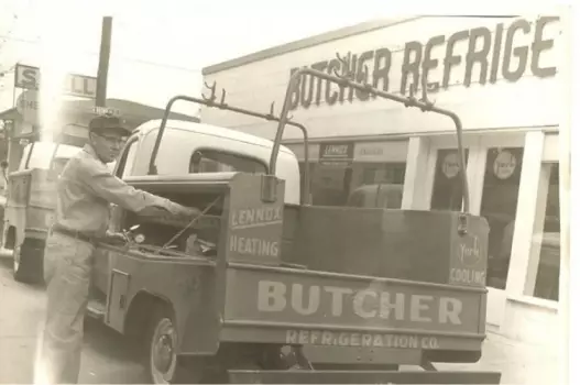 An old butcher truck