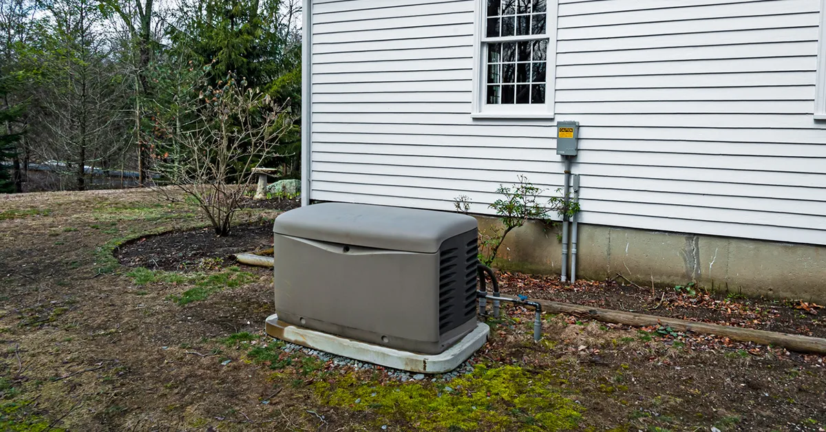 A whole home generator ready for storm season outside of a home in Lafayette, LA.