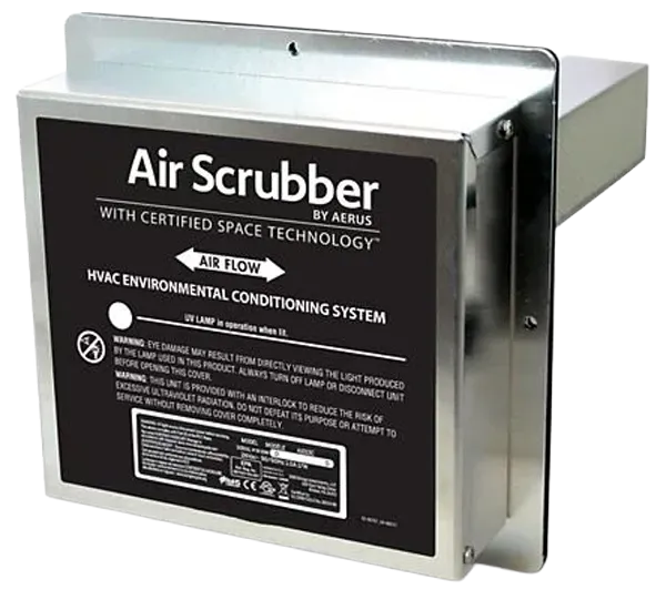 Aerus Air Scrubber in-duct HVAC air purification unit, certified space technology for cleaner air